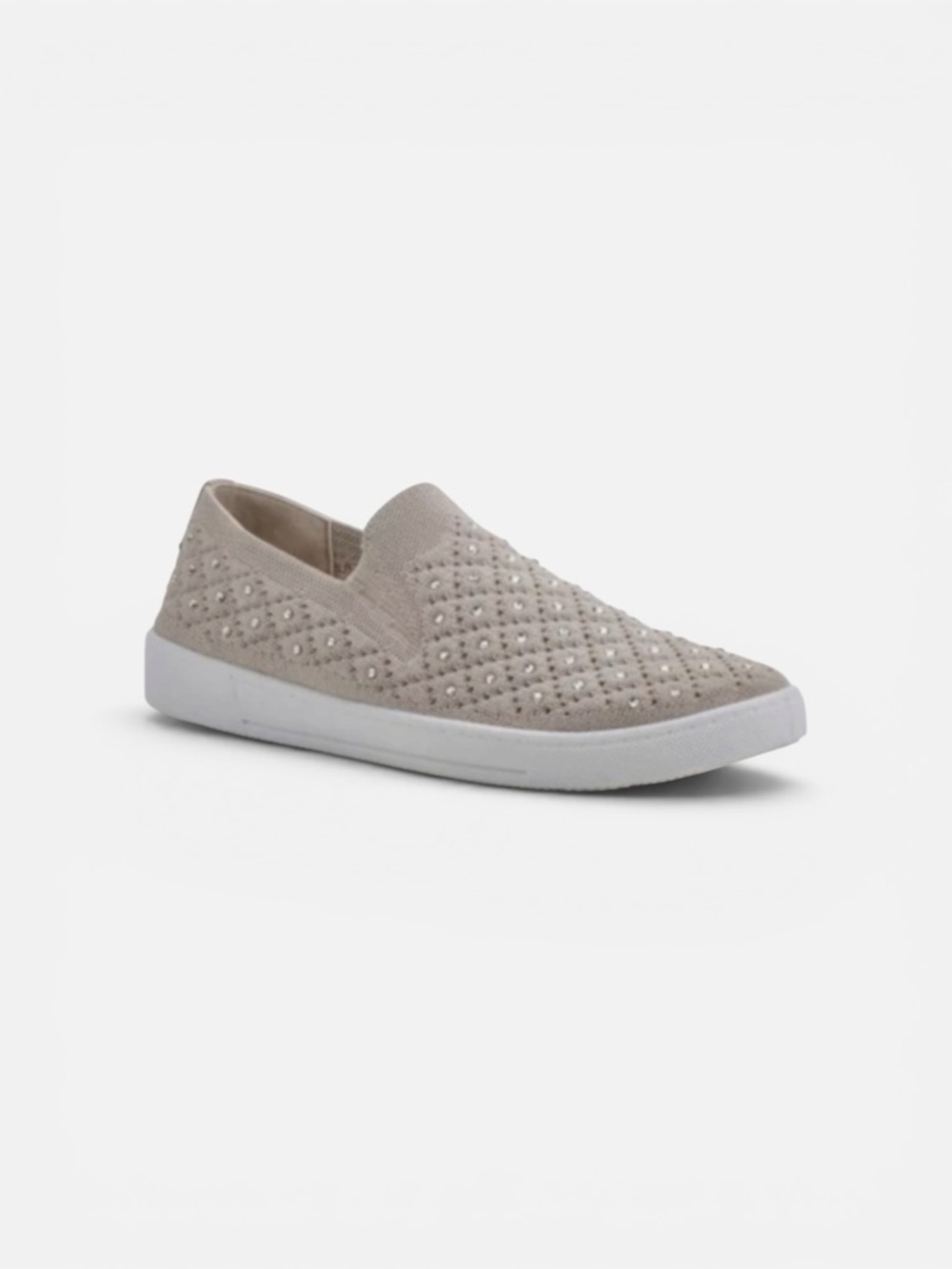 White Mountain Ladies Bling Sneakers In Taupe Tan